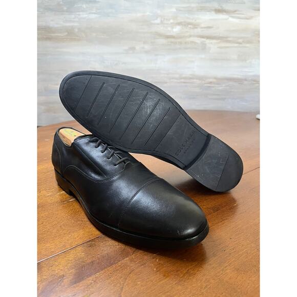 Cole Haan Men's Hawthorne Cap Toe Oxford Size 12 Black - Picture 3 of 6